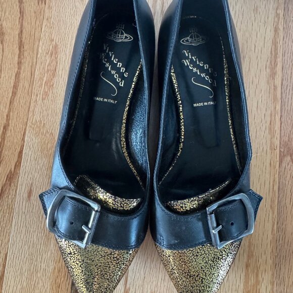 Vivienne Westwood Flat with Gold Buckle Size 36 - Picture 4 of 5